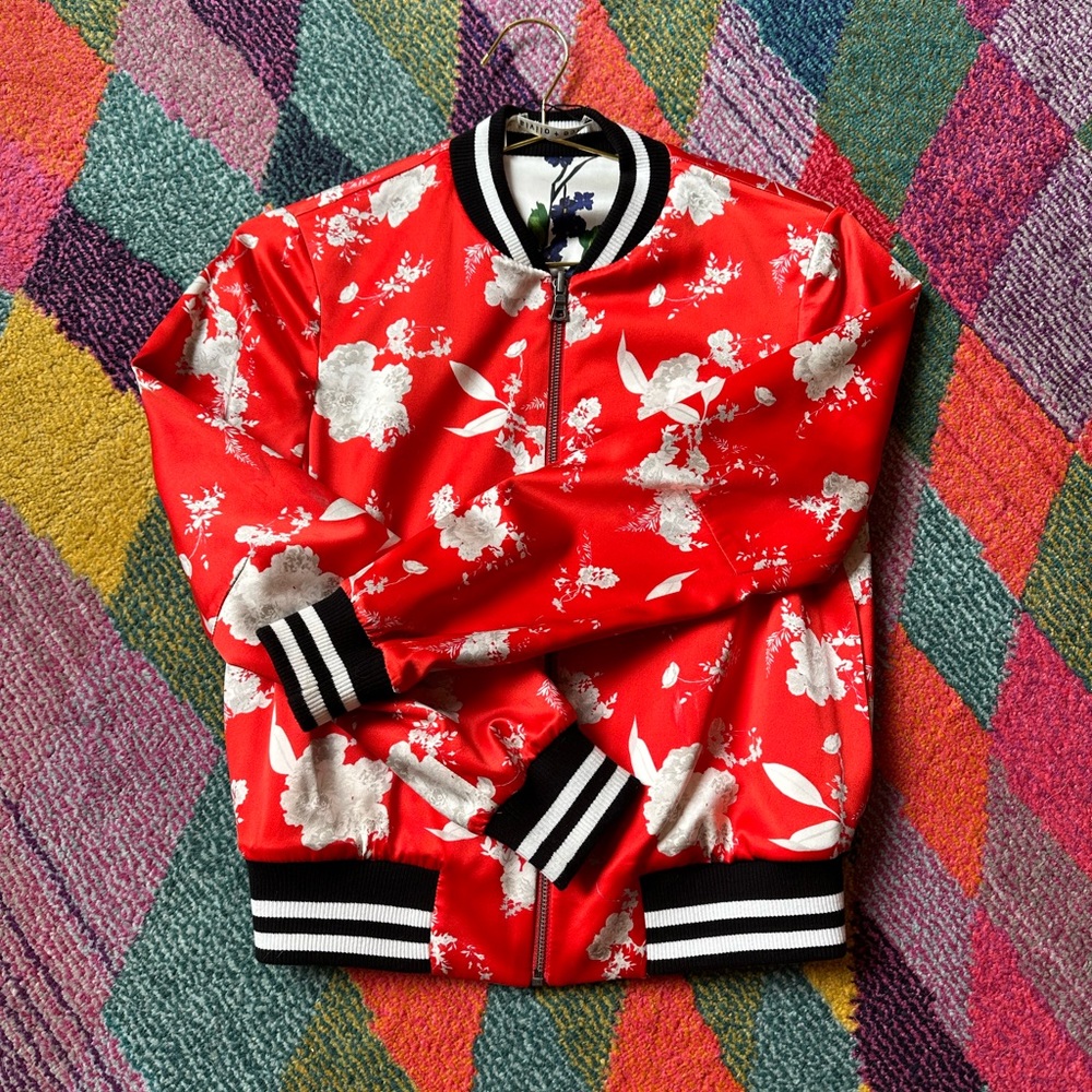 Alice + Olivia reversible silk jacket